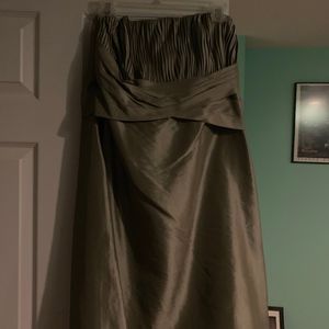 strapless green dress